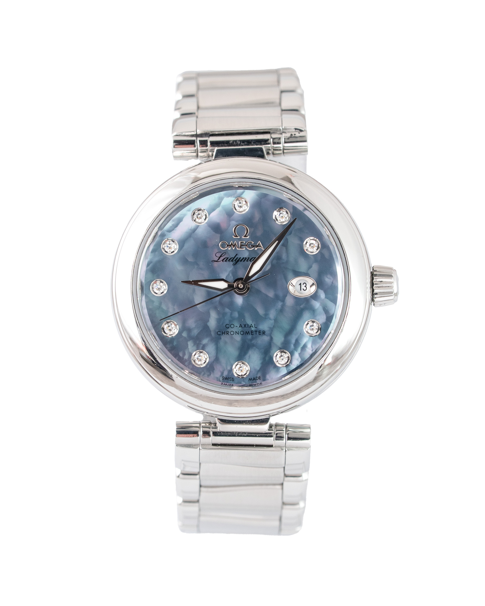 Omega De Ville Ladymatic 425.30.34.20.57.003 2019 with mother of pearl dial