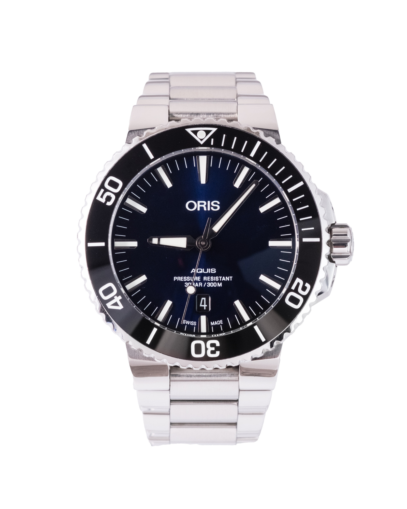 Oris Aquis Date 01 733 7730 4135-07 8 24 05PEB 2018 with blue dial