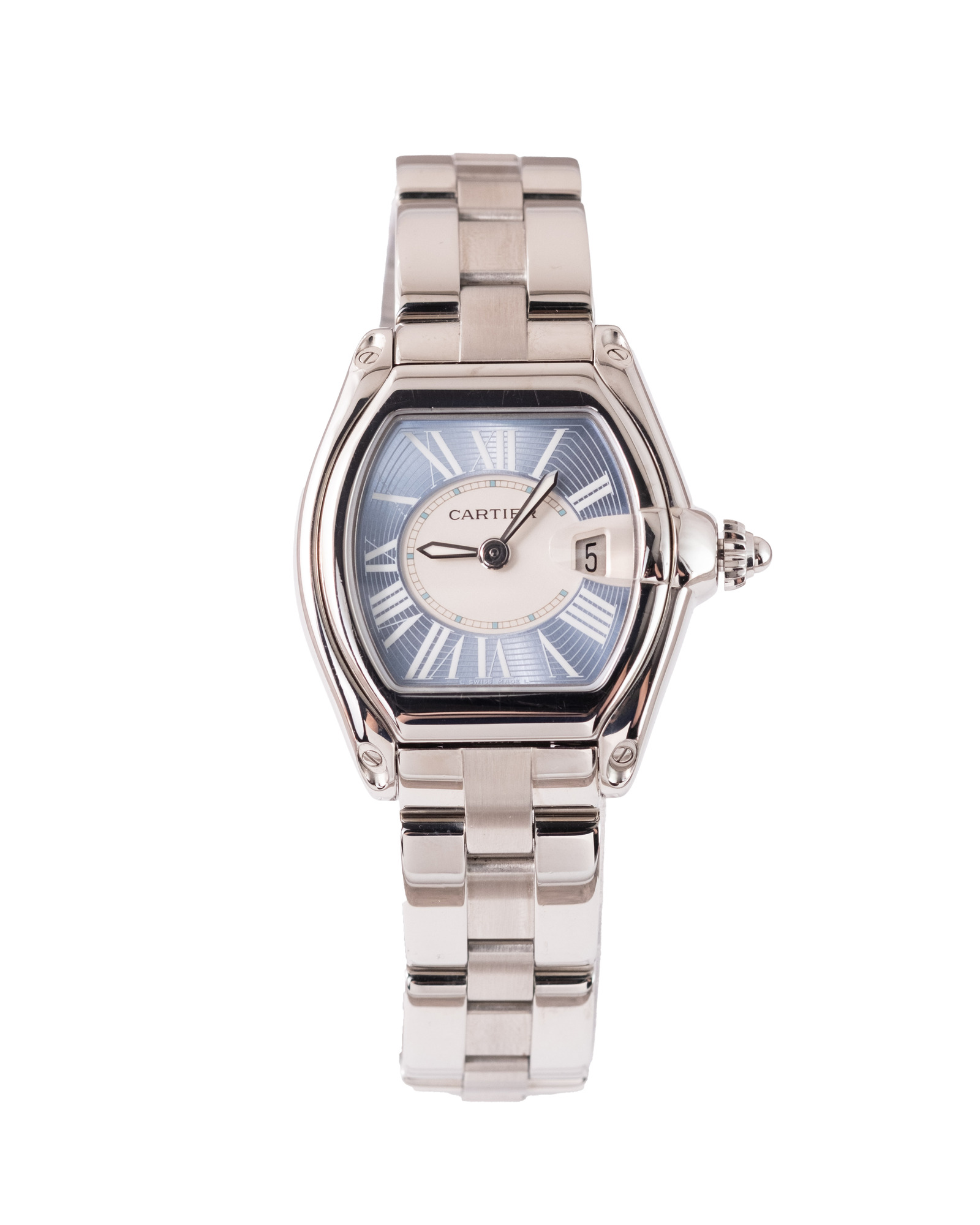 Cartier Roadster W62053V3 2010 with blue dial