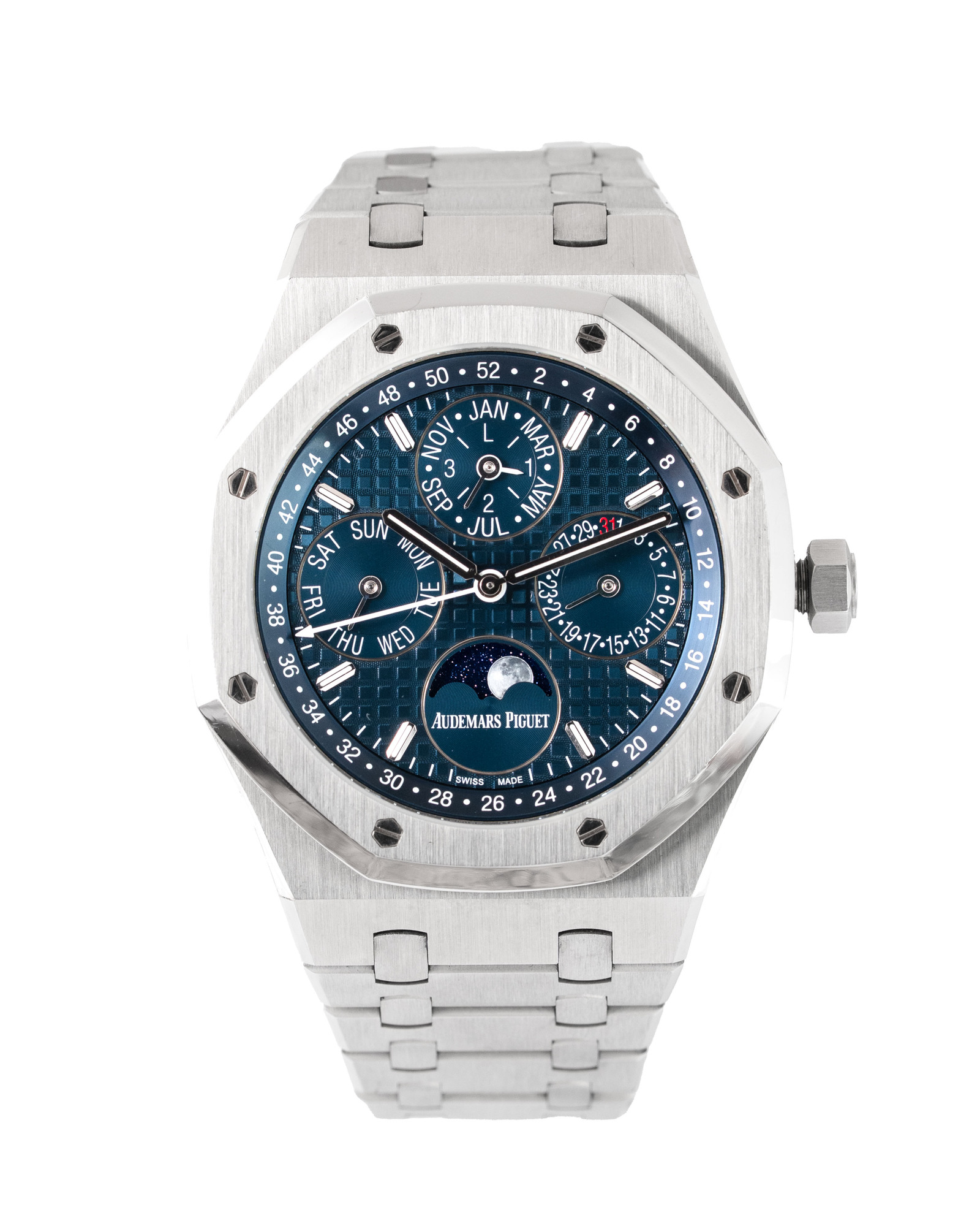 Audemars Piguet Royal Oak Perpetual Calendar 26574ST.OO.1220ST.02 2018 with blue dial